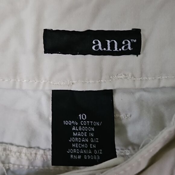 a.n.a Womens Cream Lightweight Wide Leg Pants Size 10 Pockets Summer - Picture 8 of 11